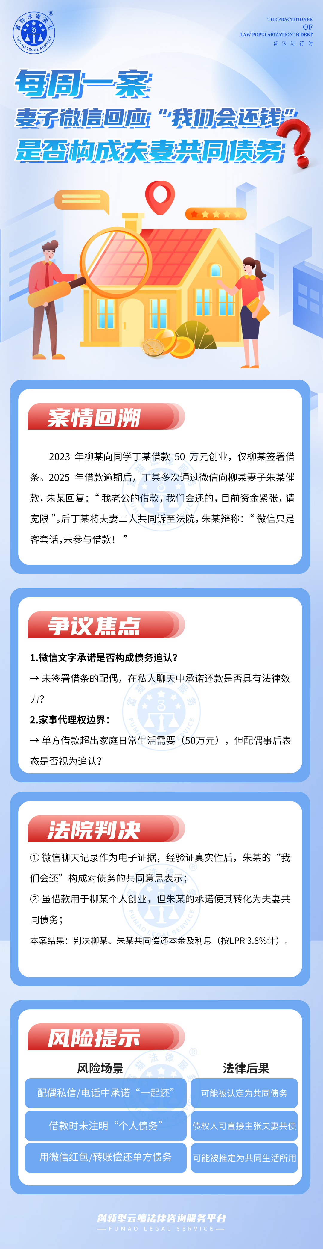 富貓法務：妻子微信回應“我們會還錢”，是否構成夫妻共同債務？